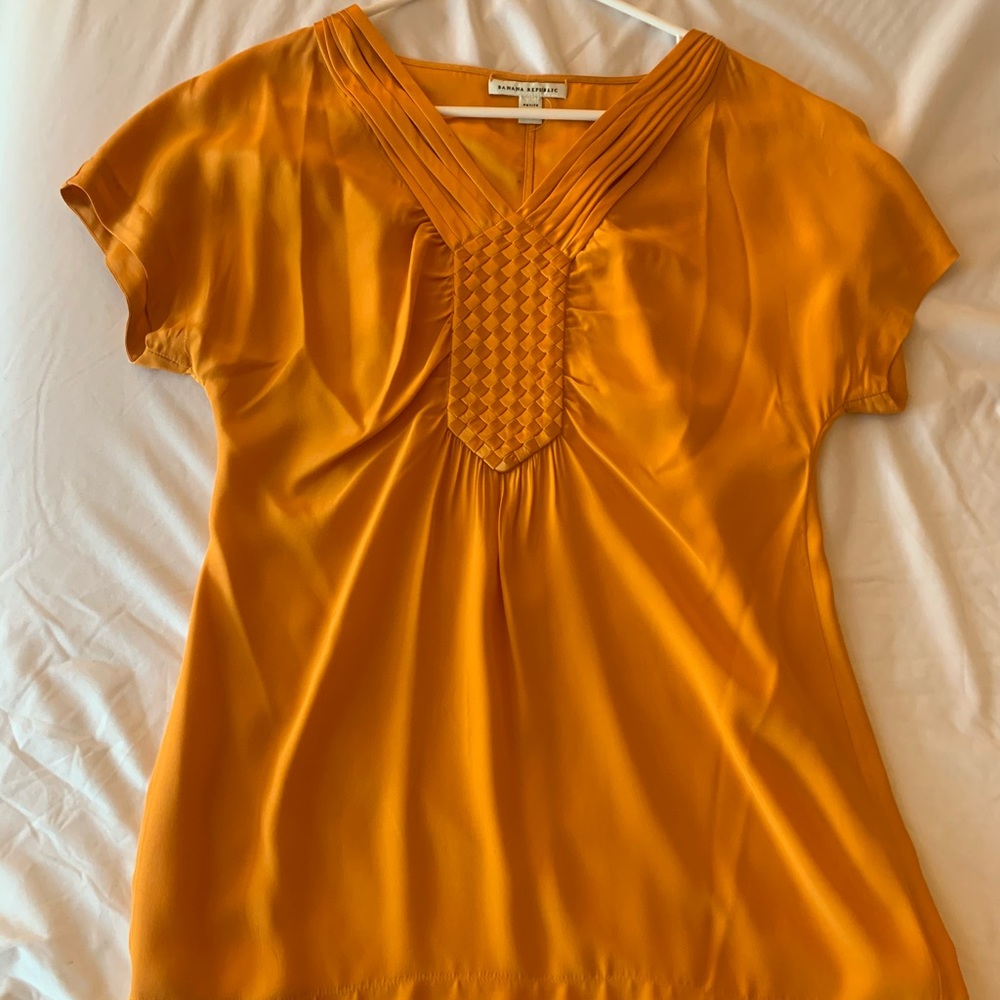 Beautiful silk orange tunic dress M (petite)